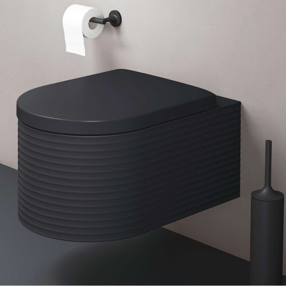 Duravit Dark Grey Matt Groove Toilet